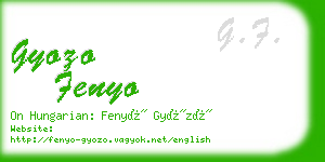 gyozo fenyo business card